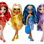 Rainbow High Swim & Style Skyler, Blue 11" Fashion Doll with Shimmery Wrap to Style 10+ Ways, Removable Swimsuit, Sandals, Fun Play Accessories, Great Toy Gift for Girls Kids Ages 4-12 Years