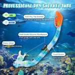 CTSAYTL Snorkeling Gear for Kids, 4 in 1 Child Mask Fins Snorkel Set with Panoramic View Anti Fog Mask, Dry Top Snorkel, Trek Fins and Travel Bag, Kids Snorkeling Set with Fins for Snorkeling Swimming