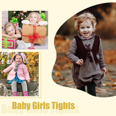 ZERULETS Baby Girl Tights Non Slip Skid Cable Knit Leggings Stockings Cotton Thick Warm Pantyhose for Toddler 3 Pack（Black, White, Gray, 1-2t