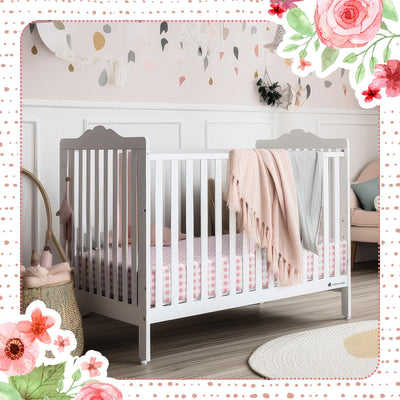 Peryiter 4 Pack Crib Sheets Girl Soft Baby Bed Sheet Set 52'' x 28" Nursery Crib Sheets for Standard Bed for Nursery Decor Baby Boys or Girls(Pink,Coquette Bow)