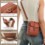 Collaboraten1 Crossbody Leather Bag,Collaboraten1 Crossbody Bag,Adjustable Large Capacity Anti-Theft Backpack