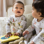 Burt's Bees Baby Boys' Organic Cotton Sleep and Play Footed Pajamas, One-piece Zip Front Romper, Baby Essentials