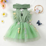 Renotemy Baby Girl Flower Dress Summer, Tutu Tulle Boho Princess Wedding Birthday Party Dresses for Infant Girls 0-18 Months