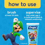 Orajel Naturals Super Mario Kids Fluoride Toothpaste, Berry, 4.2 Oz, 4-Pack