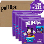 Pull-Ups Boys' Potty Training Pants, Size 3T-4T Training Underwear (32-40 lbs), 112 Count (4 Packs of 28), Packaging May Vary