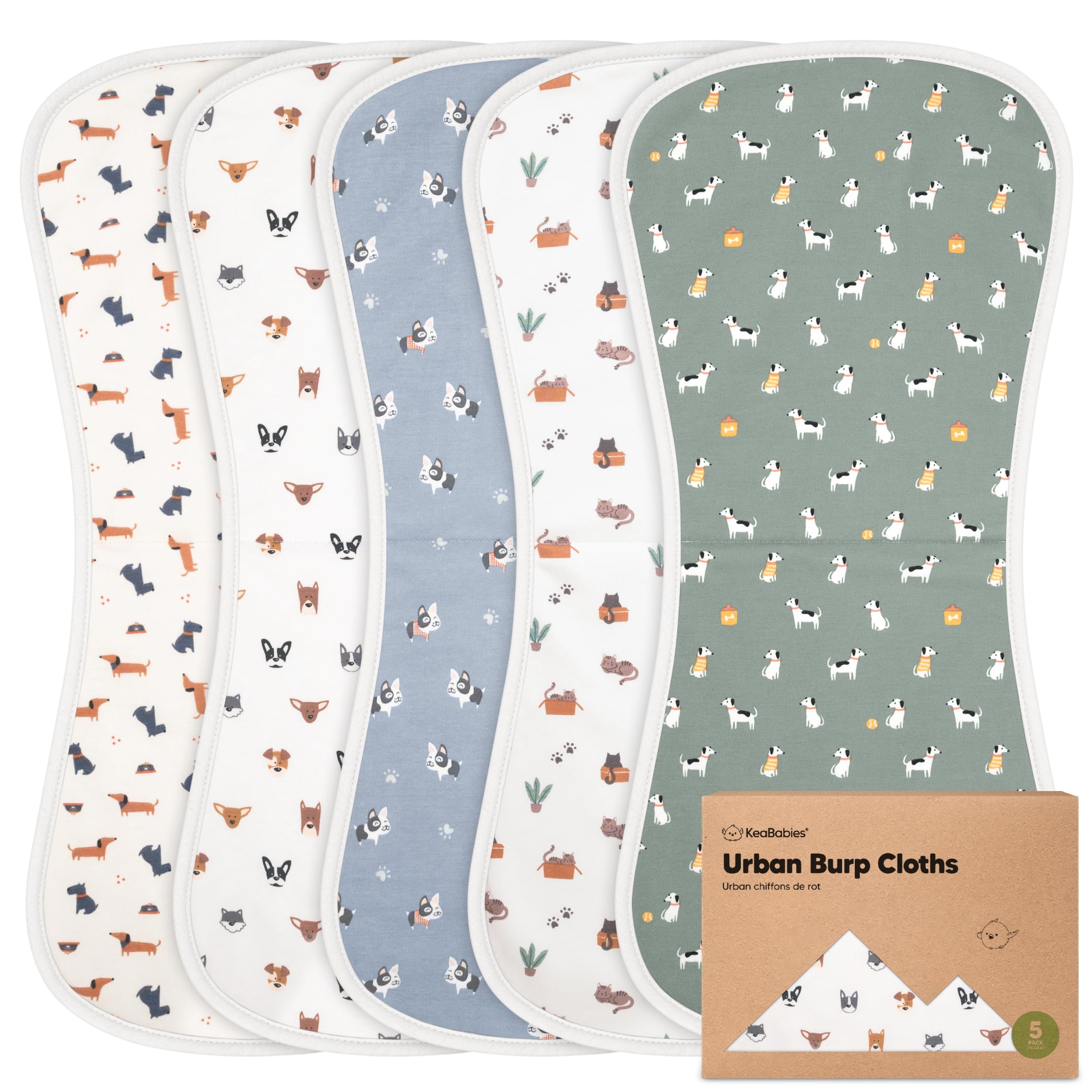 Organic Burp Cloths Baby Boy & Girl - - Burp Cloths - KeaBabies - Baby ...