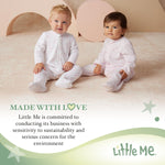Little Me Knit Baby Blanket – 100% Soft Cotton, Snuggly and Breathable, Perfect as a Swaddle, Stroller Blanket or Nursery Decor for Boys and Girls, Pink Stripe, 30 x 40 Inches