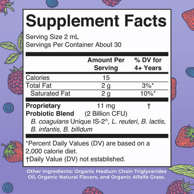 MARYRUTH'S Organics Kids Very Berry Liquid Probiotic, 2 FZ