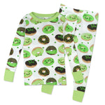 HonestBaby Celebration 2-Piece Pajamas Sleepwear PJs 100% Organic Cotton for Baby, Toddler, Kids, Shamrock Sprinkles