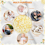 Tortilla Baby Burritos Swaddle Blanket - Taco Flannel Wrap Blanket, 285 GSM Soft, Funny Gifts for Baby Shower, Boy or Girl, 0-3, 6, 9 Months