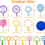 JOYIN Big Bubble Wands Set Bulk for Kids Summer Outdoor Activity Party Favors, 18 Pcs Giant Bubble Maker with Tray, 12" Large, 6 Pcs Solution Suitable for All Age People