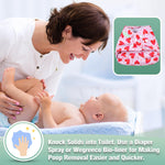 Wegreeco Cloth Diapers 6 Pack with Inserts & Wet Bag, Washable Reusable Diapers for Babies, One Size Adjustable (Colorful Summer)