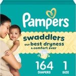 Pampers Swaddlers Diapers, Size 5 (20-37 lbs), 132 Count, Absorbent, Keeps Baby Dry and Comfortable, Skin Safe Disposable Baby Diaper (Packaging May Vary)