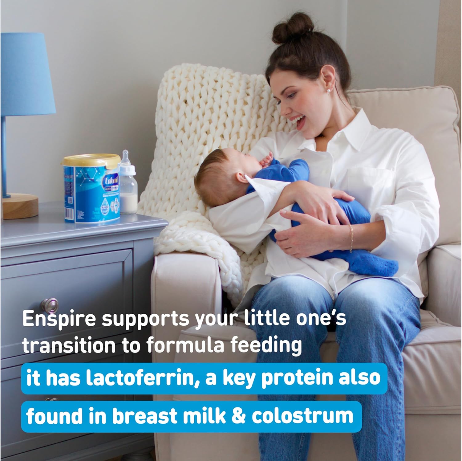 Enfamil Optimum Baby Formula, Our Closest Formula to Breast Milk, Immune-Supporting Lactoferrin also found in Breast Milk, Brain-Building DHA, 30 Oz, Pack of 4