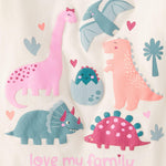 The Children's Place,Baby Girls,and Toddler Family,Mom,Dad,Sibling Short Sleeve Graphic T-Shirts,multipacks,Dino/Family/Daddy 3-Pack,18 Months,24 Months
