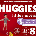 Huggies Size 5 Diapers, Little Movers Baby Diapers, Size 5 (27+ lbs), 132 Count (2 Packs of 66), Packaging May Vary
