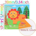 12 Pack Mini Wooden Animal Puzzles for Kids 3+ - 9-Piece Toddler Educational Travel Toys | Cute Farm & Wild Animal Party Favors | Preschool Learning Gift Set for Boys & Girls