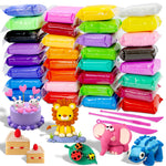 MuseLuxe Air Dry Clay - 32 Colors Modeling Clay Kit with 3 Sculpting Tools,Safe & Non-Toxic,DIY Magic Gift Toys for Boys,Girls,Kids