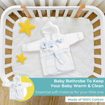 Spasilk 100% Cotton Hooded Terry Bathrobe with Booties — Baby Girl Gifts — Baby Boy Gifts —One Size — Shower Gift