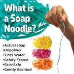 Creativity for Kids Soap Noodles Bath Art Studio – Bath Crayons, Soap Paint, Color Fizz & Confetti with Mold-Free Rubber Duck | Washable Bathtub Art & Sensory Toy Set for Toddlers and Kids (Ages 3+)