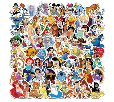 ‏100 PCS Cute Cartoon Stickers for Kids – Waterproof Vinyl Decals for Laptop, Water Bottles, Tablets, Notebooks – Fun Animal Characters, Kawaii Style, Birthday Gift for Boys & Girls
