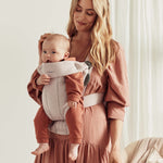 BabyBjörn Baby Carrier Mini, 3D Jersey, Light Beige | Newborn Carrier (7-25 lbs), Ergonomic, Easy-to-Use