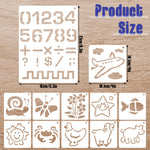 18Pcs Letters and Numbers Alphabet Stencils for Kids, Educational Writing Practice Kit, Reusable Mix Pattern Tracing Stencils for Kids Painting Drawing, DIY Projects(White)