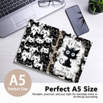 LIANGW Funny Cat Journal Notebook for Teen Girls & Women, Funny Gifts for People Who Love Cats, Cat Lover Gifts for Women Men, Cute Notebooks for School Supplies, cat notepad 5.5x8.3 Inch