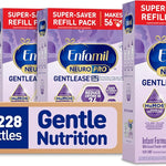 Enfamil NeuroPro Gentlease Baby Formula, Brain Building DHA, HuMO6 Immune Blend, Designed to Reduce Fussiness, Crying, Gas & Spit-up in 24 Hrs, has Prebiotics to Promote Softer Stools, Baby Milk, 35.2 Oz (Pack of 4)
