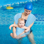 Water Sling Baby Wrap Carrier for Summer Pool - Adjustable Shoulder Mesh Breathable Chest Sling Infant Carrier for Newborn to Toddlers Summer Pool Beach (Blue)
