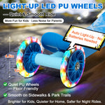 Kick Scooter for Kids 3-7 Age - LED Lighted 3 Wheel Toddler Scooter, 360° Steering, Adjustable Height Handlebar, Anti-Slip Deck, Stable Metal Design, Indoor Outdoor for 3-5, 5-7 Year Old Girls Boys
