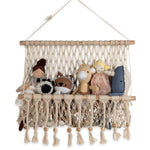 Crane Baby Macrame Hanging Storage Bin for Nursery Boho Baby DéCor Organizer Sturdy and Stylish Bohemian Macrame Nursery Decor