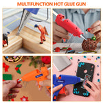 Mini Hot Glue Gun Kit 12 Pieces, Hot Melt Glue Guns for Kids School Craft Project DIY Arts and Home Quick Repairs, 20 Watts, 6 Colors (Navy Blue, White, Green, Orange, Red, Sky Blue)