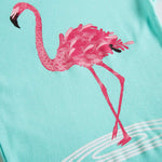 Little bety Girls Flamingo Long Sleeve Pajamas Toddler Girls Cotton Pjs Long Shirts Clothes 3T Blue