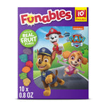 Funables packaging with Paw Patrol characters on a purple background