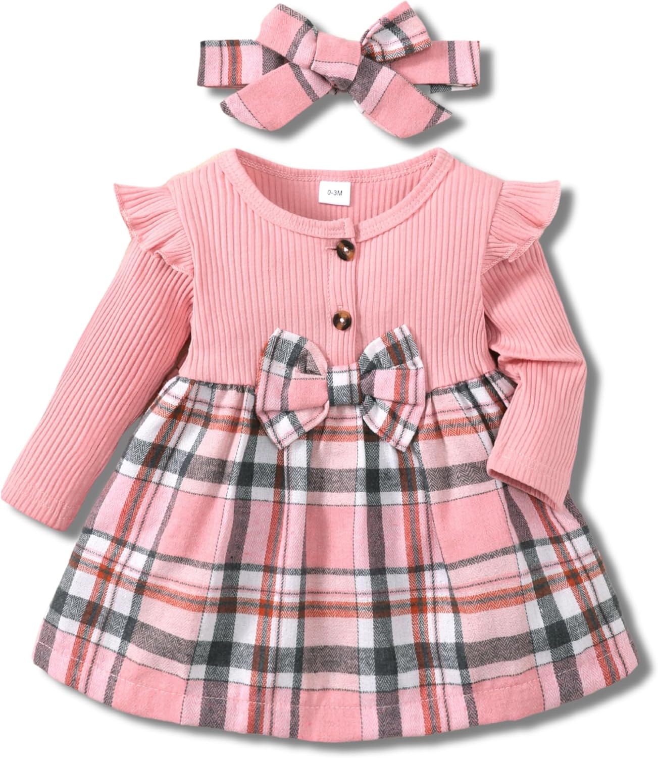Baby Girl Dress Infant Clothes Newborn Fall Winter Outfits Plaid Dresses Cute Birthday Gifts Holiday Princess Dress for Girls