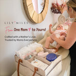 Lily Miles Baby Diaper Caddy Organizer - Nursery Storage Basket for Newborn Essentials Must Haves - Neutral Baby Gifts for Baby Shower Registry Items - Car Organizer for Diapers, Wipes (Sand, Large)