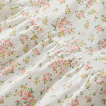 pureborn Toddler Girls Woven Dress Long Sleeve Spring Fall Playwear Dresses White Pink Blooms 2-3 Years