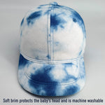 Keepersheep Baby Sun Hat 0-24M Multi-Size|Cotton Soft Brim Cap|Machine Washable for Newborn Toddler Boys & Girls Outdoor (US, Age, 0 Months, 3 Months, Blue Print)