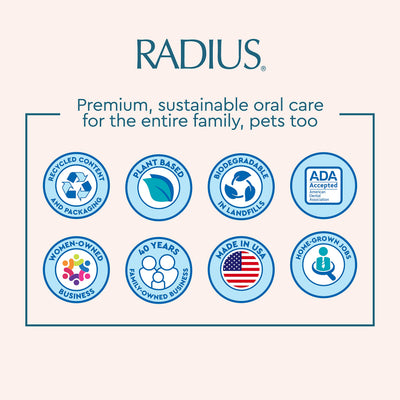 RADIUS Children's Toothbrush Pure Brush Ultra Soft BPA Free ADA Accepted Designed for Delicate Teeth for Kids 6 Months and Up - Clear - Pack of 1