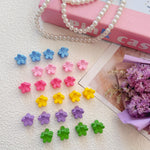 96pcs Baby Girl Hair Clips - 24 Multicolors Mini Flower Claw Clips in Organizer Box