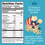 Amara Organic Baby Food - Stage 2 - Oats & Berries - Baby Cereal to Mix With Breastmilk & Water - Shelf Stable Baby Food Pouches Made from Organic Fruit and Veggies - 5 Pouches, 3.5oz Per Serving