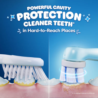 Oral-B iO Kids Rechargeable Electric Toothbrush, Stitch with 1 Brush Head - Automatic Pressure Sensor - 3 Cleaning Settings - 2 Min Music Timer - 28 Day Battery Life