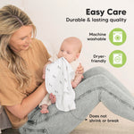 5-Pack Muslin Burp Cloths Baby Boy, Girl - Very Absorbent Baby Burp Cloth Rags, 8-Layers Viscose Derived from Bamboo Cotton Muslin Towel, Super Soft Spit Up Rags, No Shrink Washcloths (Nordic)