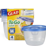 Glad Food Storage Containers, Deep Dish, 64 Ounce, 3 Count
