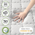 Moonlightfamily 5x52x27.5 Mattress, Medium Firm with High Density Foam, Edge Reinforced, Odorless and Steady, Certipur-us, Fits Standard Size, Pure White