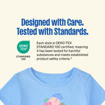Garanimals Baby & Toddler Girl Ice Cream Tees - Short Sleeve Tees - Kid's Casual Crew Neck - Size 3-6 Months - White, Pink, Blue - 4 Pack