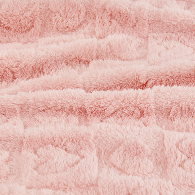 Yurhap Fleece Baby Blanket Heart Checkered Blanket, Ultra Soft Cozy Baby Blankets for Girls Boys, Fluffy Infant Toddler Newborn Receiving Blankets for Crib Stroller 30”×40” (Light Pink)