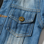 CM C&M WODRO Baby Boys Girls Denim Jacket Kids Toddler Button Down Jeans Jacket Top Coat Outerwear (Hoodie-Black, 2-3T)