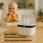 Weegeeks Portable Baby Wipe Warmer - USB-Powered, (40°C/104°F to 60°C/140°F) Adjustable Heating, Ultra-Quiet & 0.4kg Lightweight for Travel